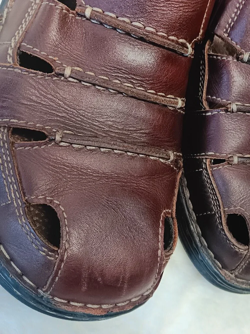 Nunn Bush Leather Fisherman Sandals Size 6